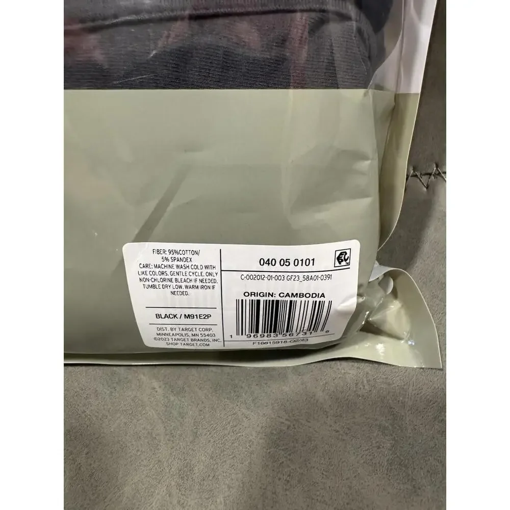 NWT Goodfellow 5 Pack Classic Comfort‎ Fit Trunks Black Size XLarge 40